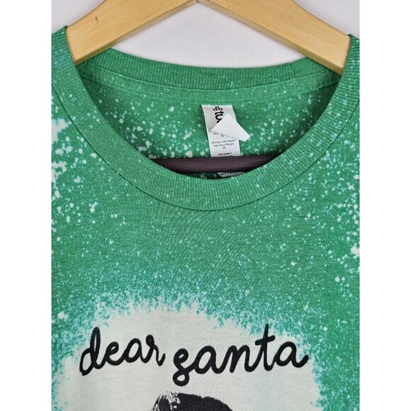 Yellowstone Christmas Womens Shirt Size XL Green Dear Santa Put Rip Under Tree - Picture 4 of 10